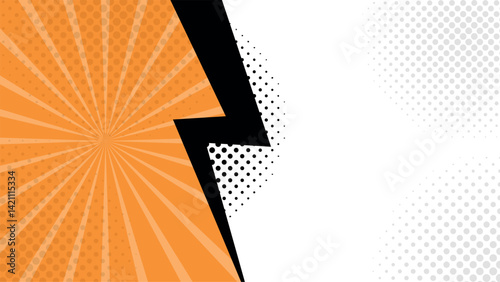 abstract orange comic background vector design