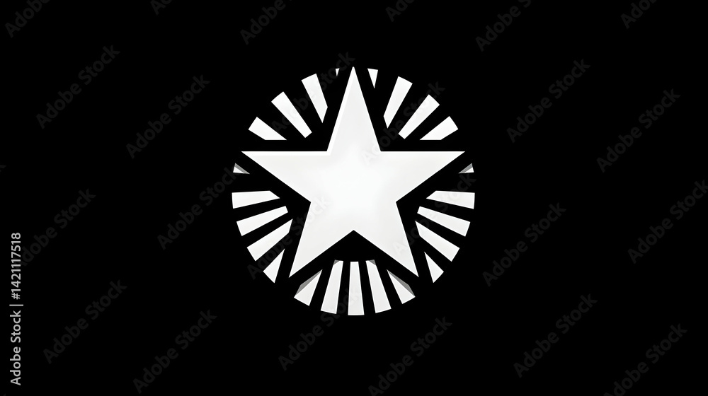 White Starburst on Black Background White Starburst on Black Background