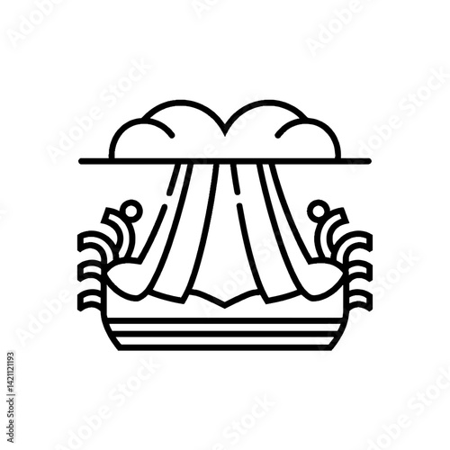 Hospitality Of Abraham Vector Icon Illustration on a transparent background, Hospitality Of Abraham Icon