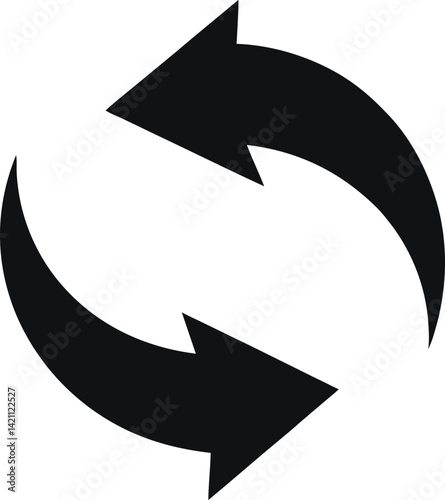 Sync Arrow Minimal Illustration Icon Clip Art Isolated Web Element Cursor