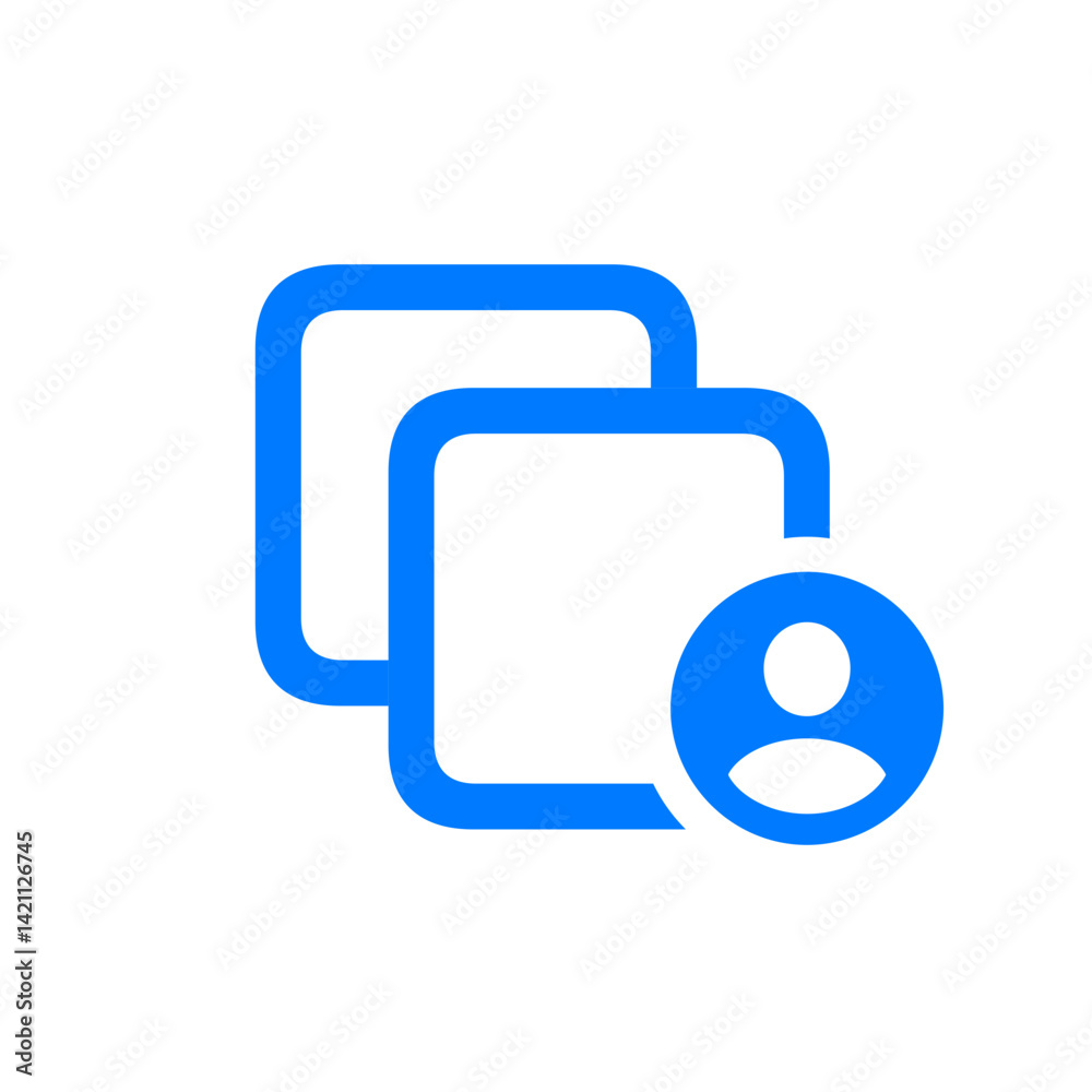Square On Square Badge Person Crop Icon Square On Square Badge Person Crop Icon