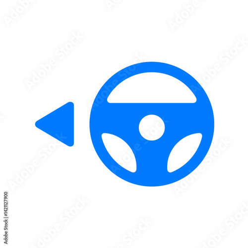 Steering Wheel Arrow Left Icon