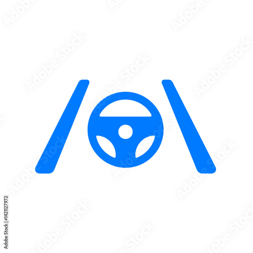 Steering Wheel Road Lane Icon