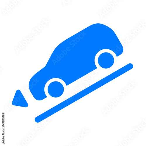 Filled SUV Going Downhill