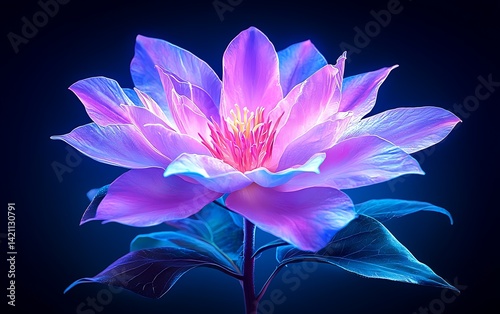 Glowing Clematis Bloom