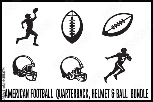 Football QB, Helmet & Ball Bundle