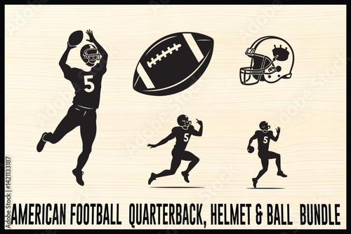 Football QB, Helmet & Ball Bundle