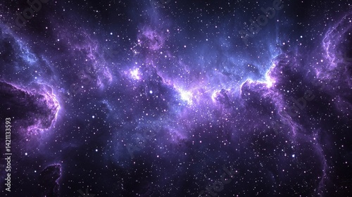 a purple nebula with stars and nebulas in the background