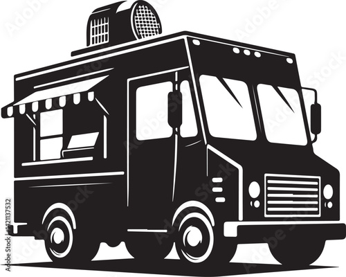 gourmet food trucks vector