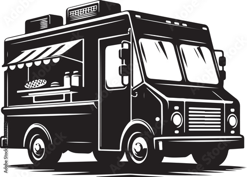 gourmet food trucks vector