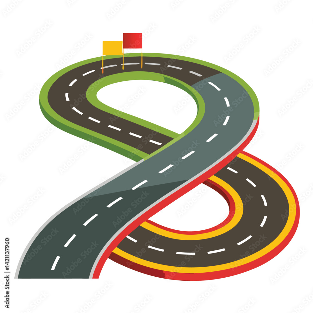 bending road vector bending road vector