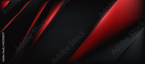 Digital Ads. red black geometric on dark background. abstract elegant background vector illustration, banner business product presentations