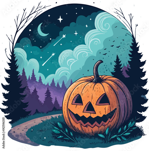 Pumpkin Stack – Halloween Decoration Vector Design