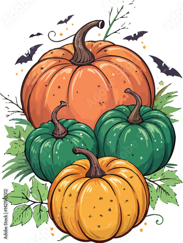 Cute Pumpkin Character – Fun Cartoon Vector
