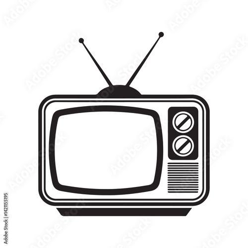 retro tv vector illustration