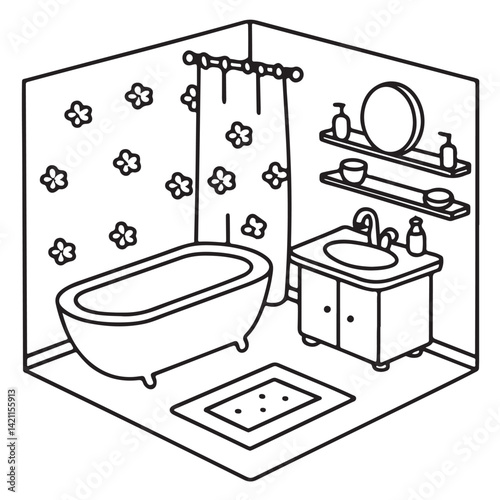 Cozy space coloring pages, bold and easy coloring pages, space coloring page, line art, victor illustration, black & white design, bold & easy coloring book, background
