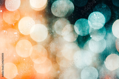 Abstract Background with Bokeh Lights at Night. Generative AI
