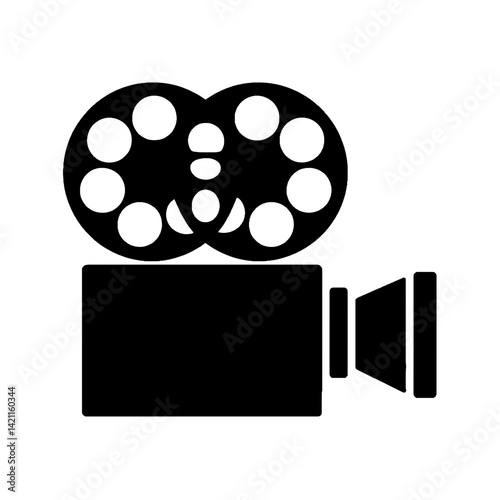 Movie Film Black Silhouette SVG Vector Illustration
