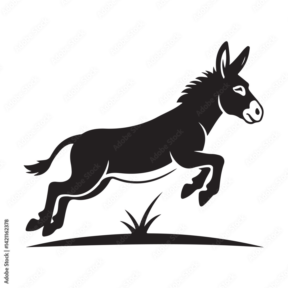black donkey vector illustration black donkey vector illustration