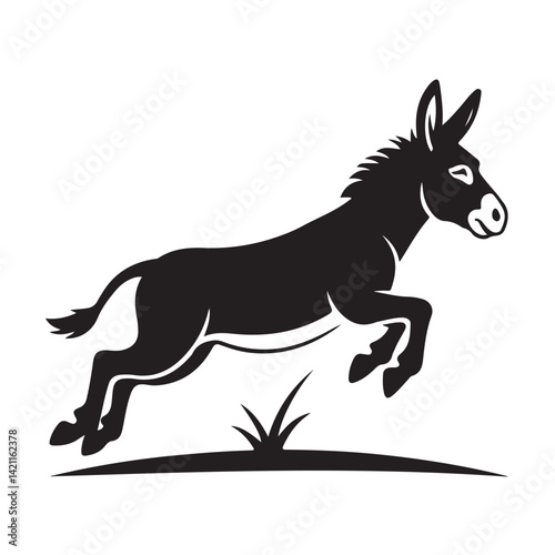 black donkey  vector illustration