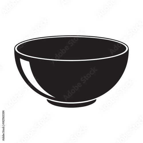 ceramic bowl isolated on white background