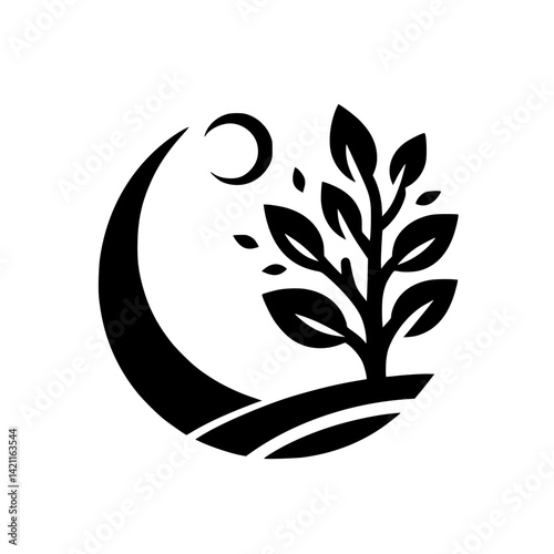 Minimalist Tree Logo: Growth, Nature, Environmental Design