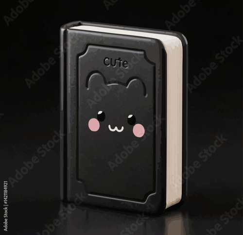 funny black binding book education illustration