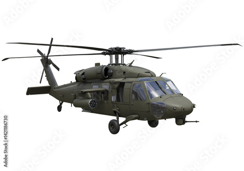 Powerful UH-60 Black Hawk Helicopter Image: High-Resolution Military Aircraft Photo