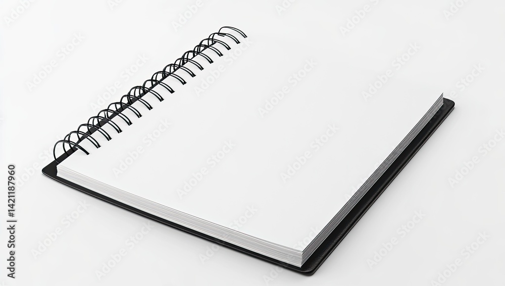 Blank notebook open Blank notebook open