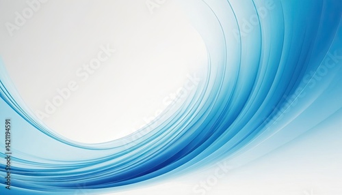 Blue abstract wave background with white background. 4