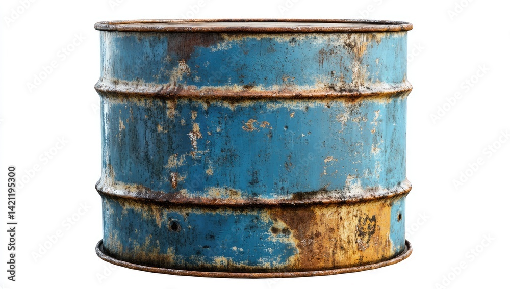 Rusty Oil Drum Isolated Rusty Oil Drum Isolated