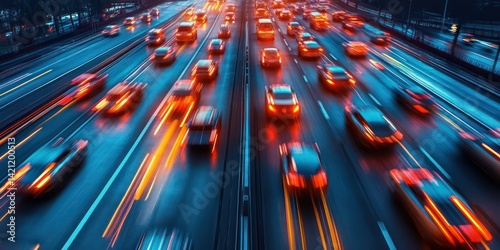 Fast cars highway image