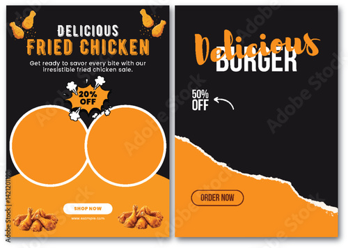 Delectable Delights: Mouthwatering Food Promo Template for Social Media Posts