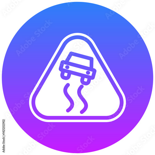 Slippery Road Icon