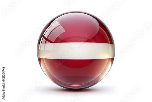 Free Download Glossy 3D Render of the Latvia Flag - GFXLoad