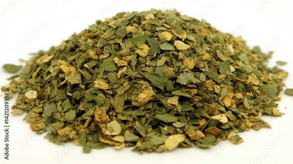 Pile of chopped herbs and spices Pile of chopped herbs and spices