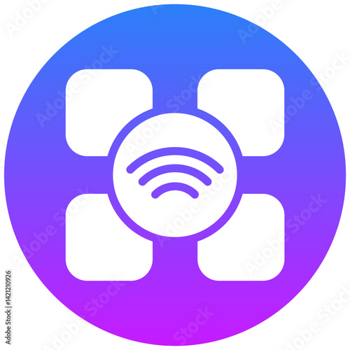 Grid Computing Vector Icon