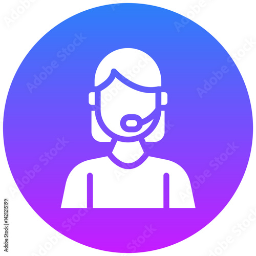 Tech Support Agent Female Icon