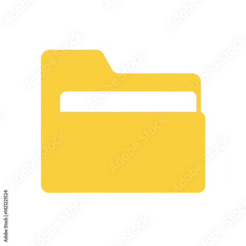 Obraz na płótnie open yellow folder icon w salonie