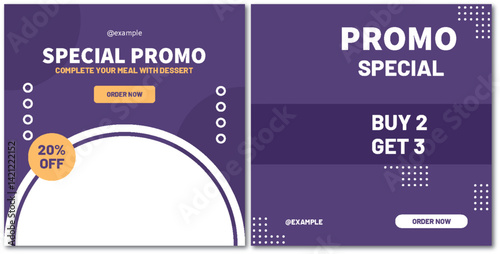 Eye-catching Special Food Promotion Template for Social Media Marketing