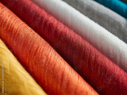 colorful silk fabric texture, close - up