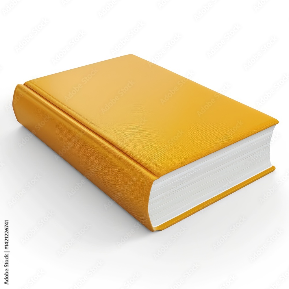 A vivid, three-dimensional illustration of an orange book. A vivid, three-dimensional illustration of an orange book.