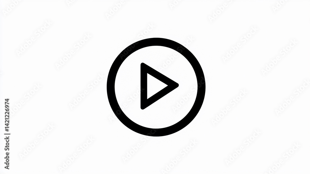 A black and white icon of the play button A black and white icon of the play button