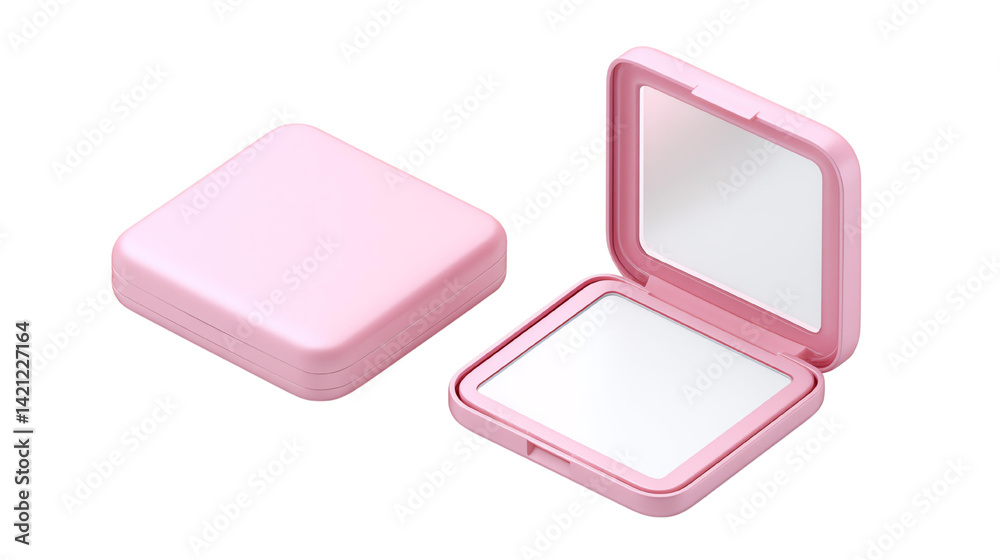 Isolated trasparent Png. Stylish pink compact mirror for daily use. Isolated trasparent Png. Stylish pink compact mirror for daily use.