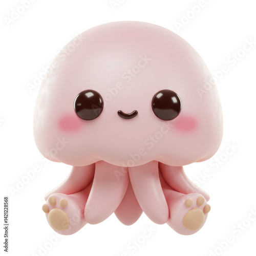 Pink smiling jellyfish