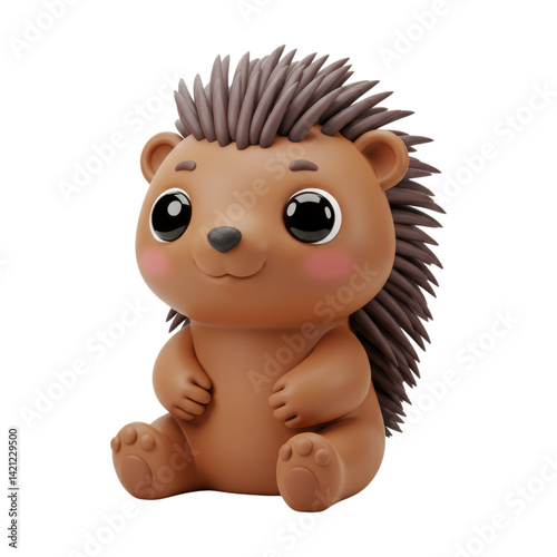 Cute hedgehog looking forward