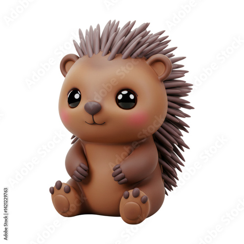 Light brown cute hedgehog
