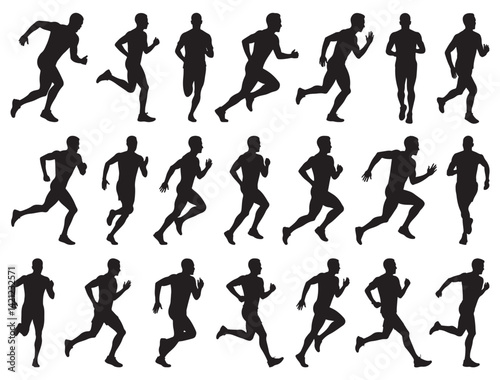 Wallpaper Mural MAN RUNNING SILHOUETTE Torontodigital.ca
