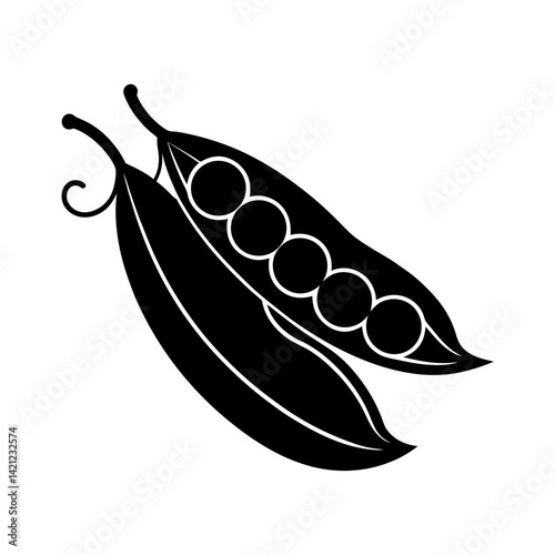 peas vector silhouette illustration