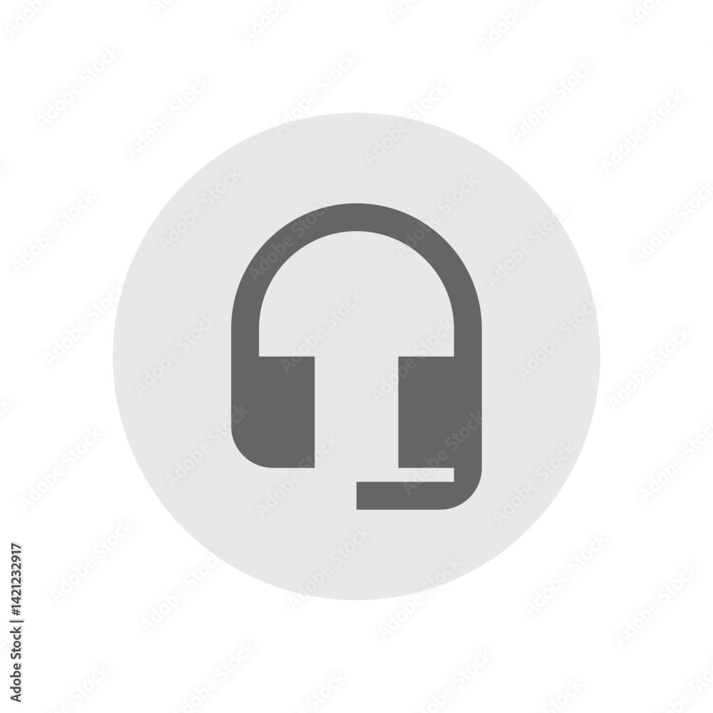 Headset Microphone Filled Icon Headset Microphone Filled Icon